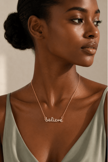 Belief Sparkle Charm Necklace