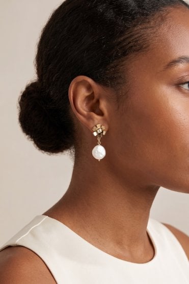 Blossom Bloom Pearl Drop Earring