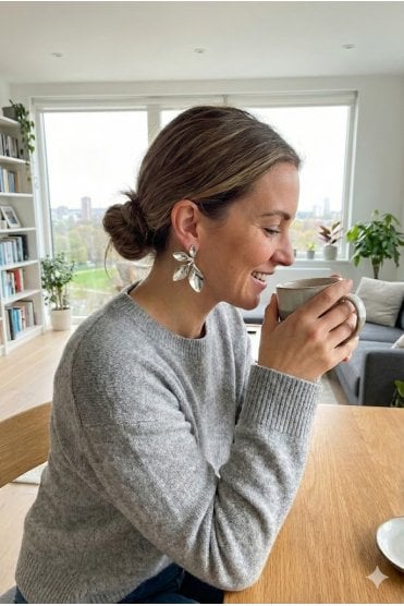 Blossom Petal Statement Stud Earrings
