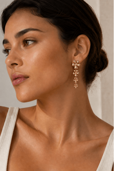 Blossom Radiance Chic Four Flower Drop Post Earring