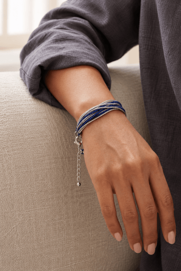 Blue Glow Multi Chain Bracelet