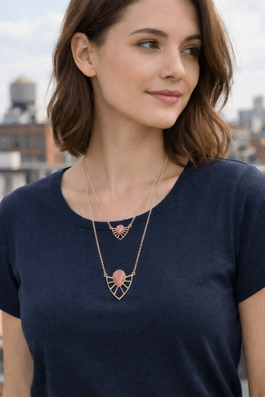 Blush & Gold Duo Necklace