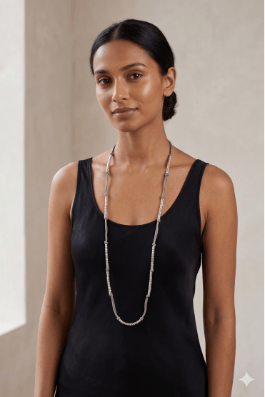 Boho Chic Beaded Cord Necklace