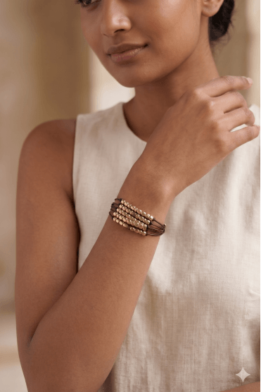 Boho Gold Nugget Bracelet