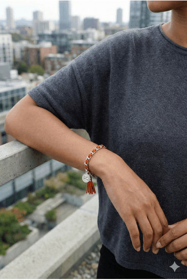 Boho Silver Tassel Bracelet