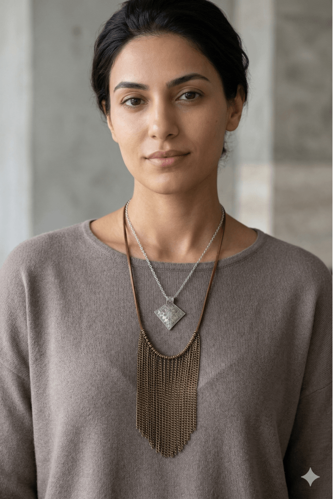 Majique London Boho Tassel Necklace
