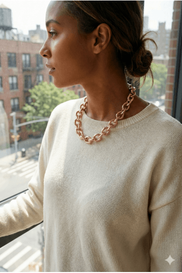 Bold Aluminium Casting Chain Link Necklace