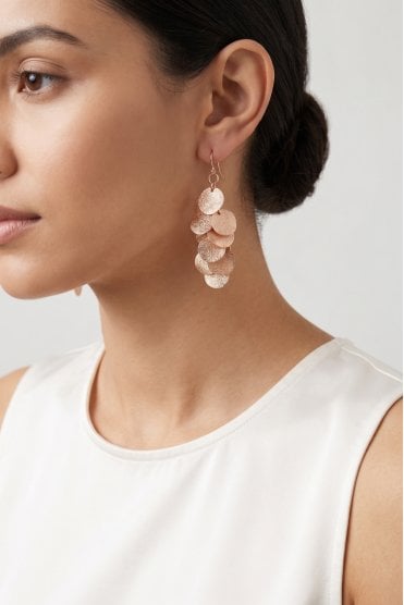 Cascade Disc Hook Earring