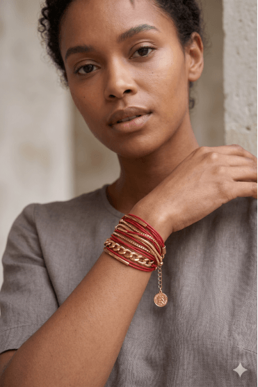 Charmed Multi-Row Gold Bracelet