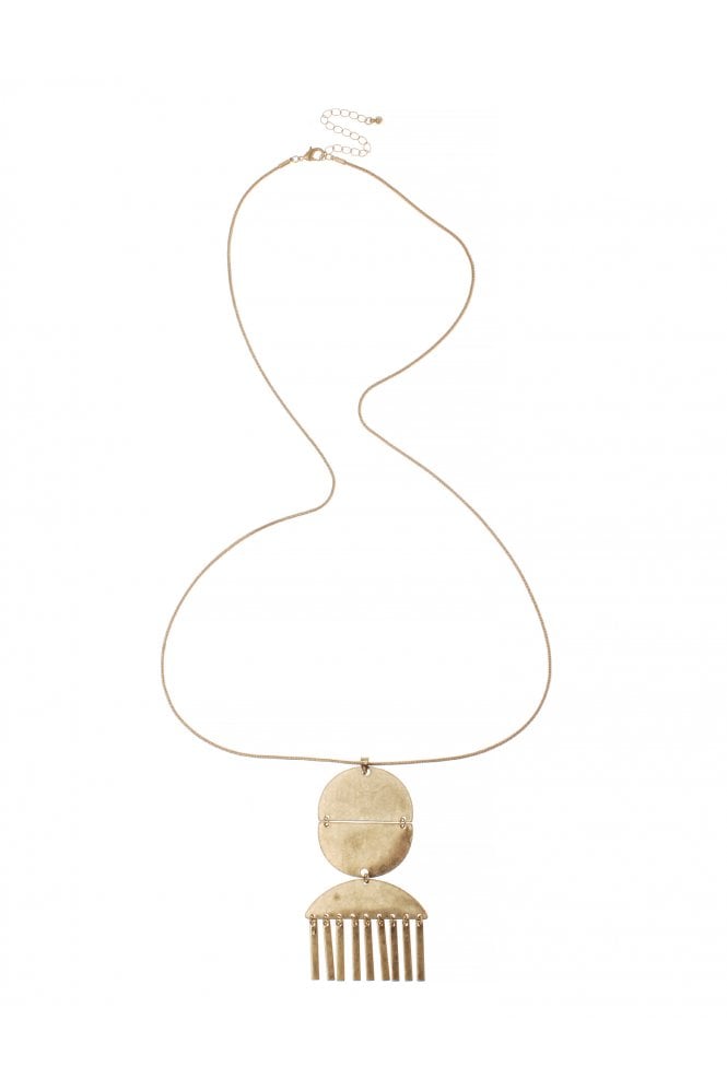 Majique London Chic Crescent Bar Drop Necklace