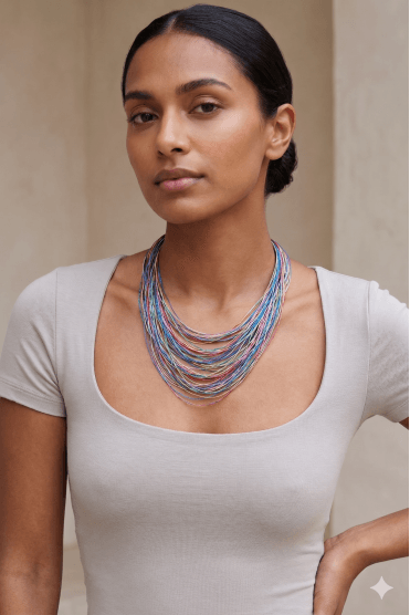 Chic Layered Wax Cord Necklace with Magnetic Clasp