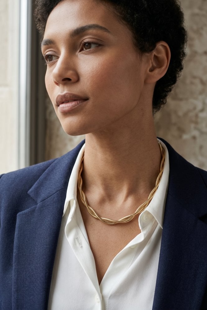 Majique London Chic Loom Chain Collar Necklace