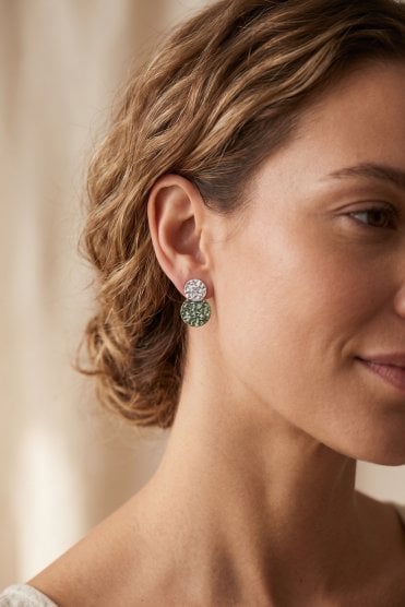 Chic Matte Palette Textured Discs Stud Earrings