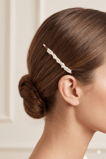 Chic Pearl Accent Hair Clip