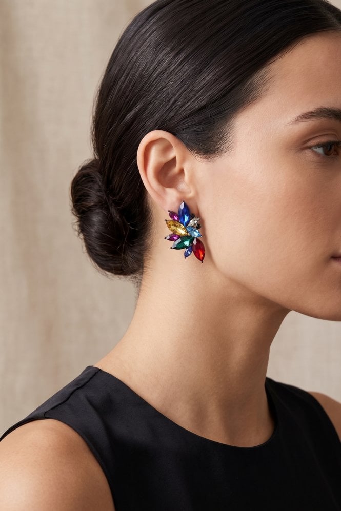 Majique London Chroma Crystal Spark Stud Earring