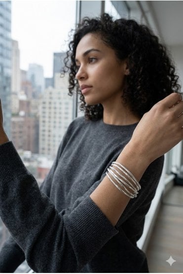 Chroma Fusion Two Tone Multi Stack Bangle