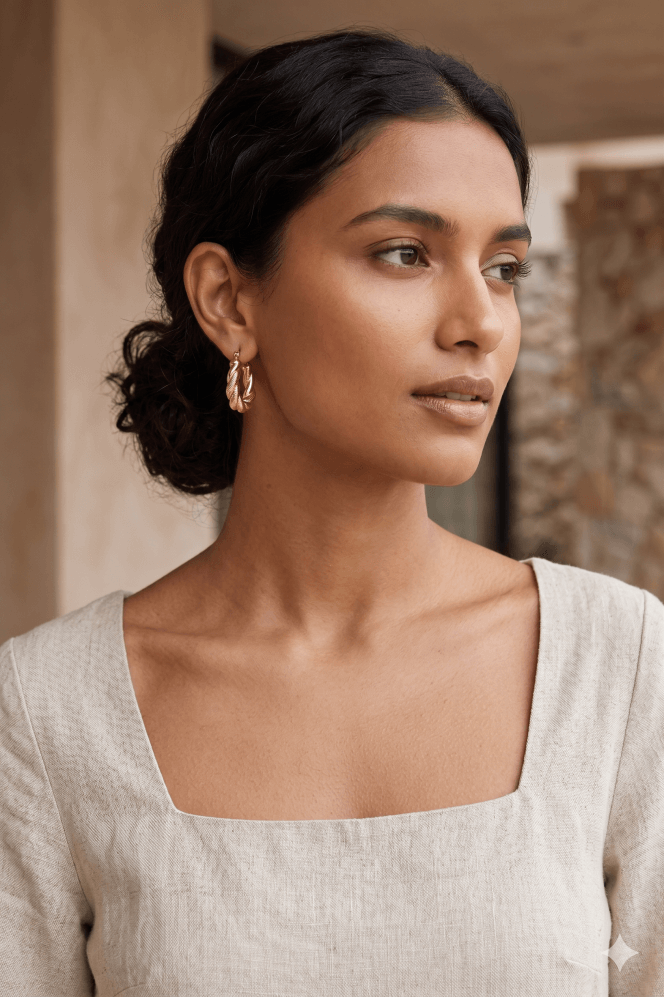 Majique London Chunky Hoop Earrings