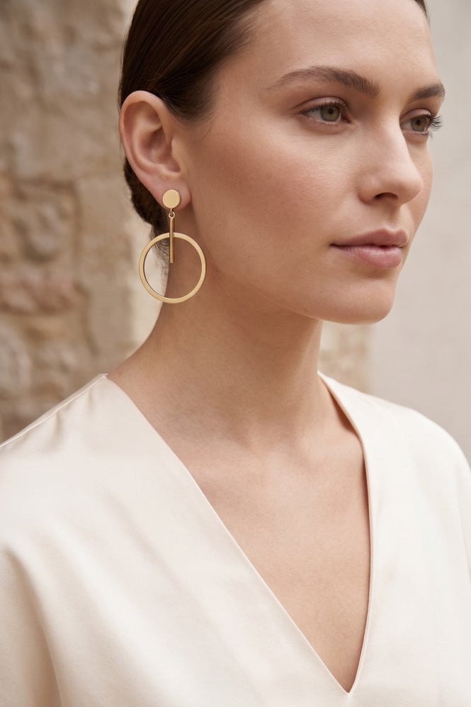 Majique London Circle Drop Post Earrings