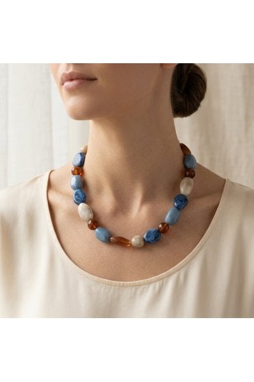 Coastal Drift Organic Stone Statement Necklace