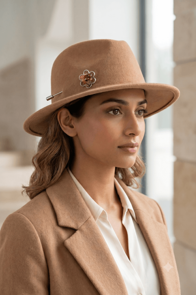 Majique London Copper Bloom Semi Precious Hatpin