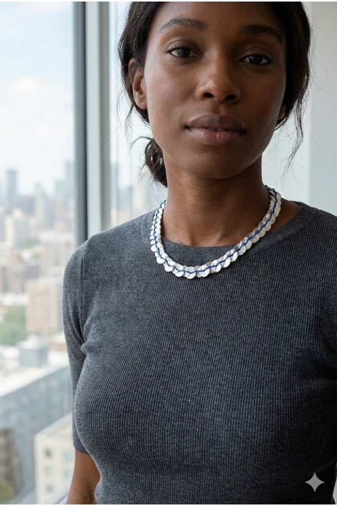 Majique London Corded Coin Charm Necklace