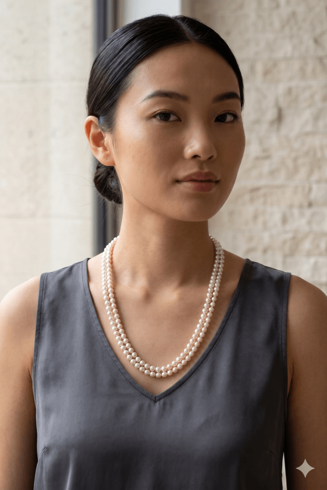 Majique London Cream Pearl Elegance Necklace