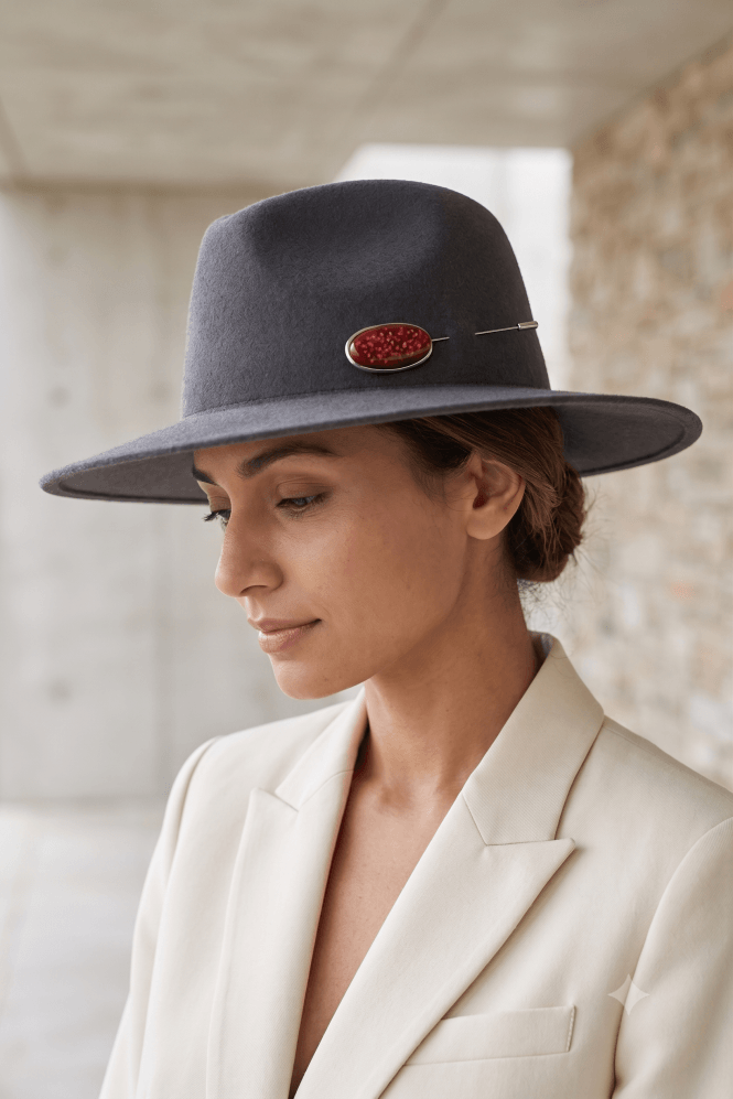 Majique London Crimson Elegance Ceramic Hatpin