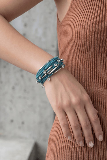 Crystal Accent Multi Cord Bracelet