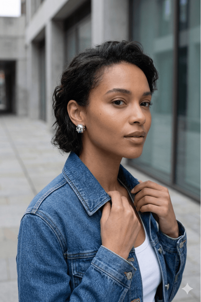 Majique London Crystal Edge Doom Drop Earring