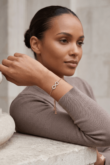 Crystal Infinity Slider Bracelet