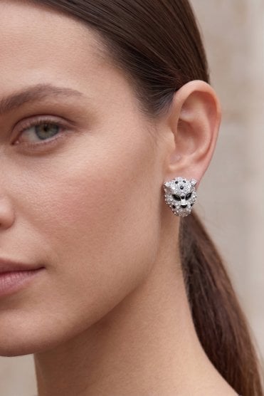 Crystal Leopard Stud Earring