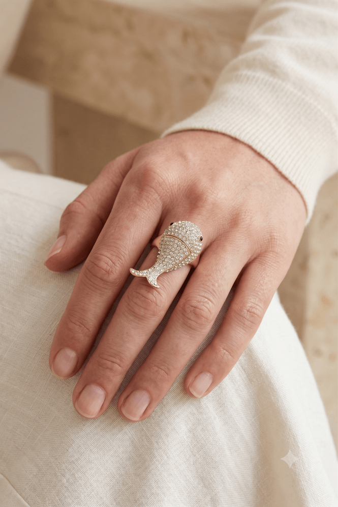 Majique London Crystal Marine Majesty Ring