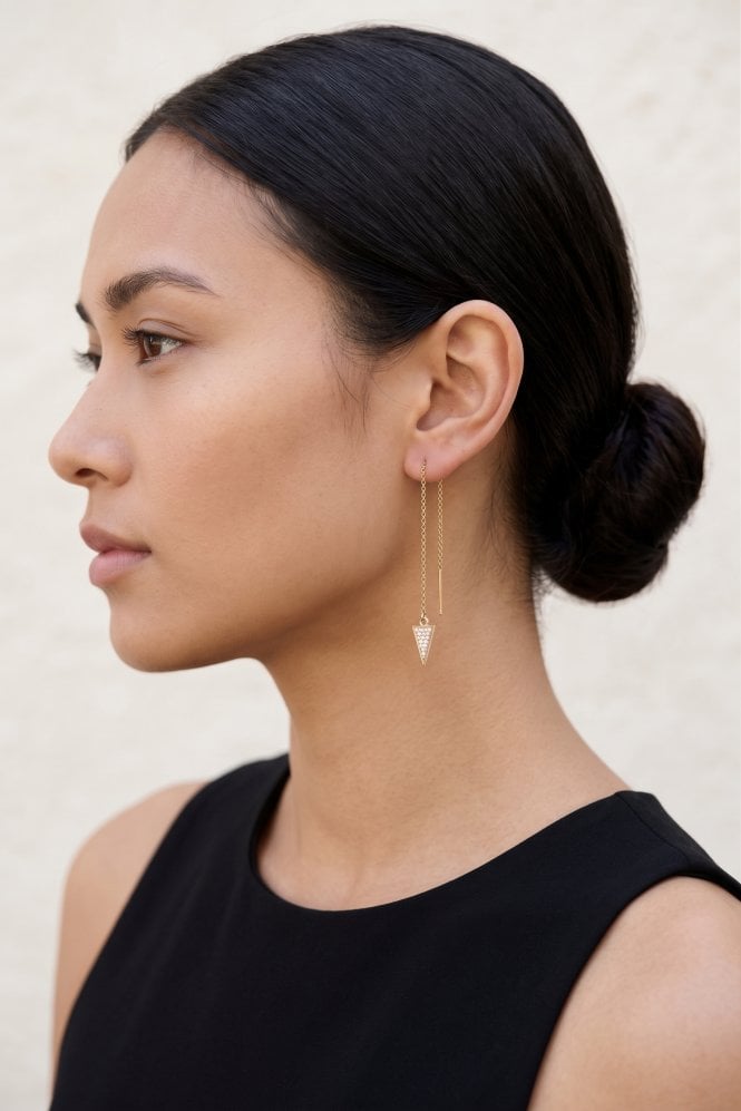 Majique London Crystal Triangle Dangle Drop Earring