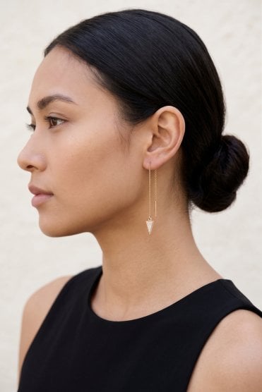 Crystal Triangle Dangle Drop Earring
