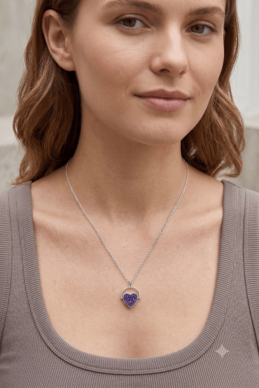 Dazzling Heart Charm Necklace