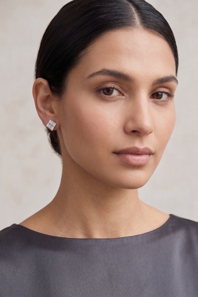 Majique London Diamond Crystal Geo Earring