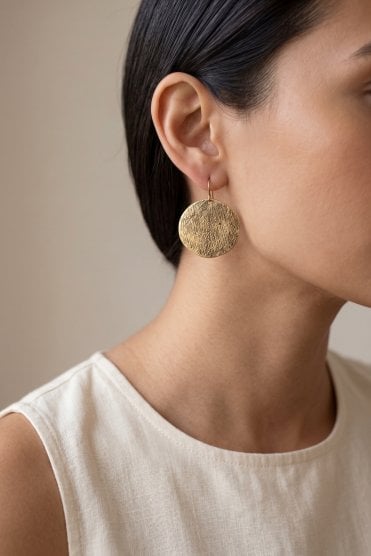 Disc Vibes Fish Hook Earring