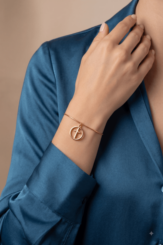 Majique London Divine Cross Charm Bracelet