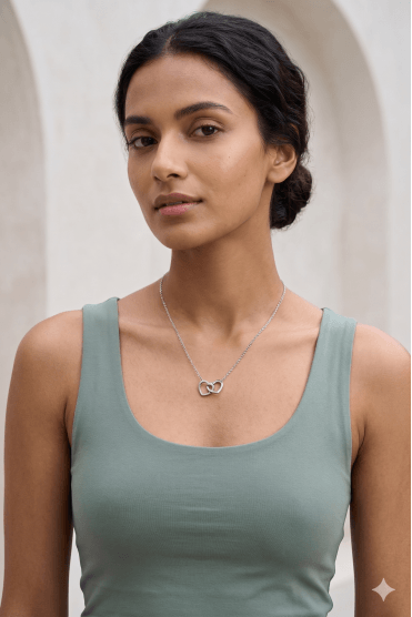 Double Link Heart Necklace