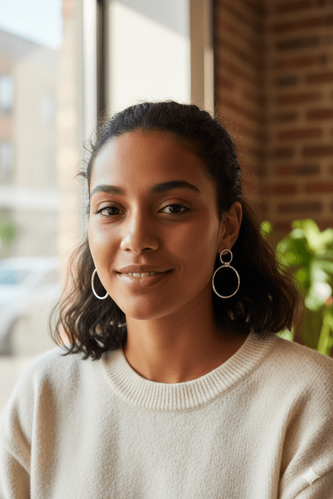 Majique London Dual Circle Drop Earring