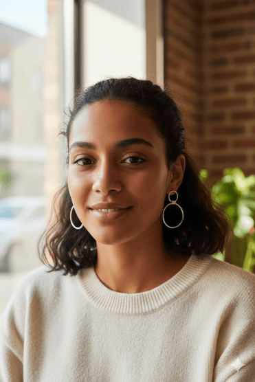Dual Circle Drop Earring