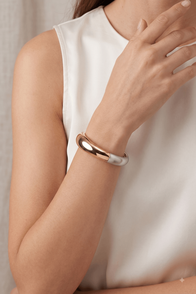 Majique London Dual Tone Hinge Bracelet