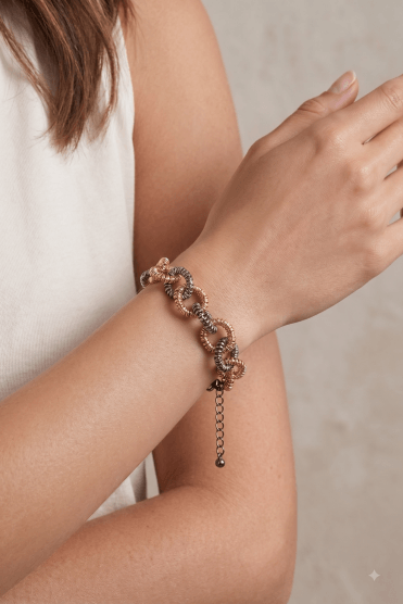 Dual Tone Link Bracelet
