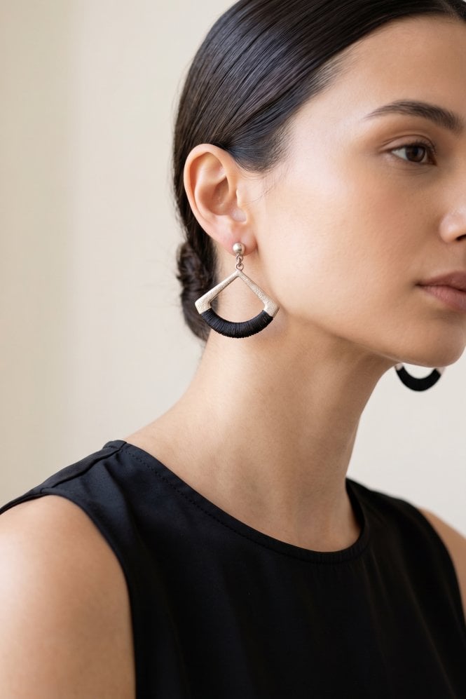 Majique London Eclipse Fan Drop Earring
