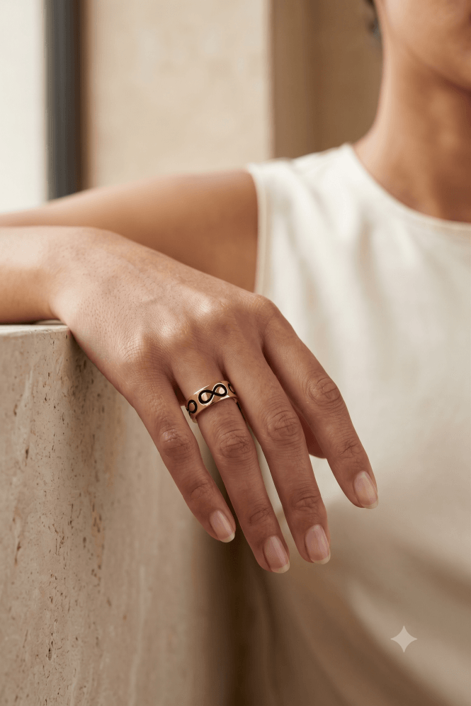 Majique London Eternal Noir Ring