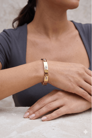 Evil Eye Crystal Bangle