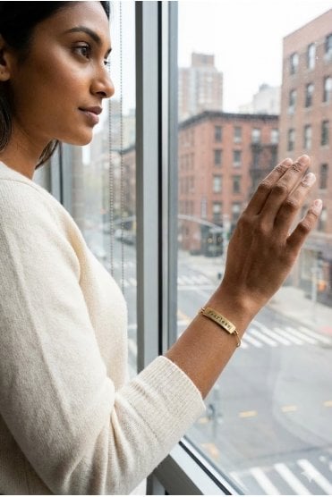 Fearless Hammered Bar Wire Bracelet