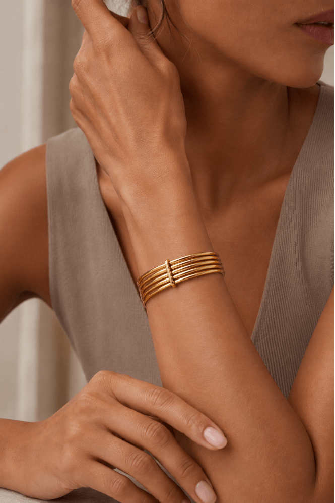 Majique London Five Strand Statement Bangle
