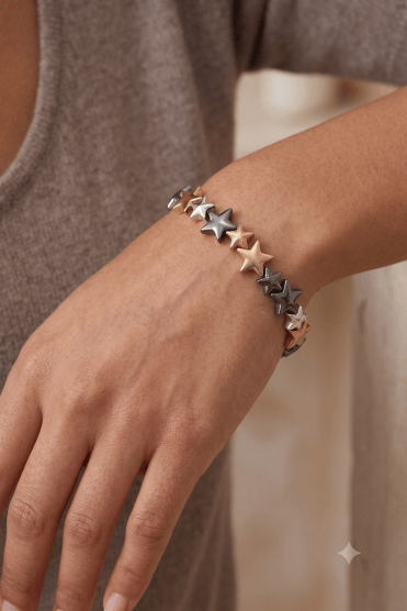 Four Star Matte Stretch Bracelet