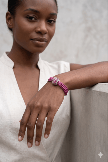 Fuchsia Spark Cord Bracelet